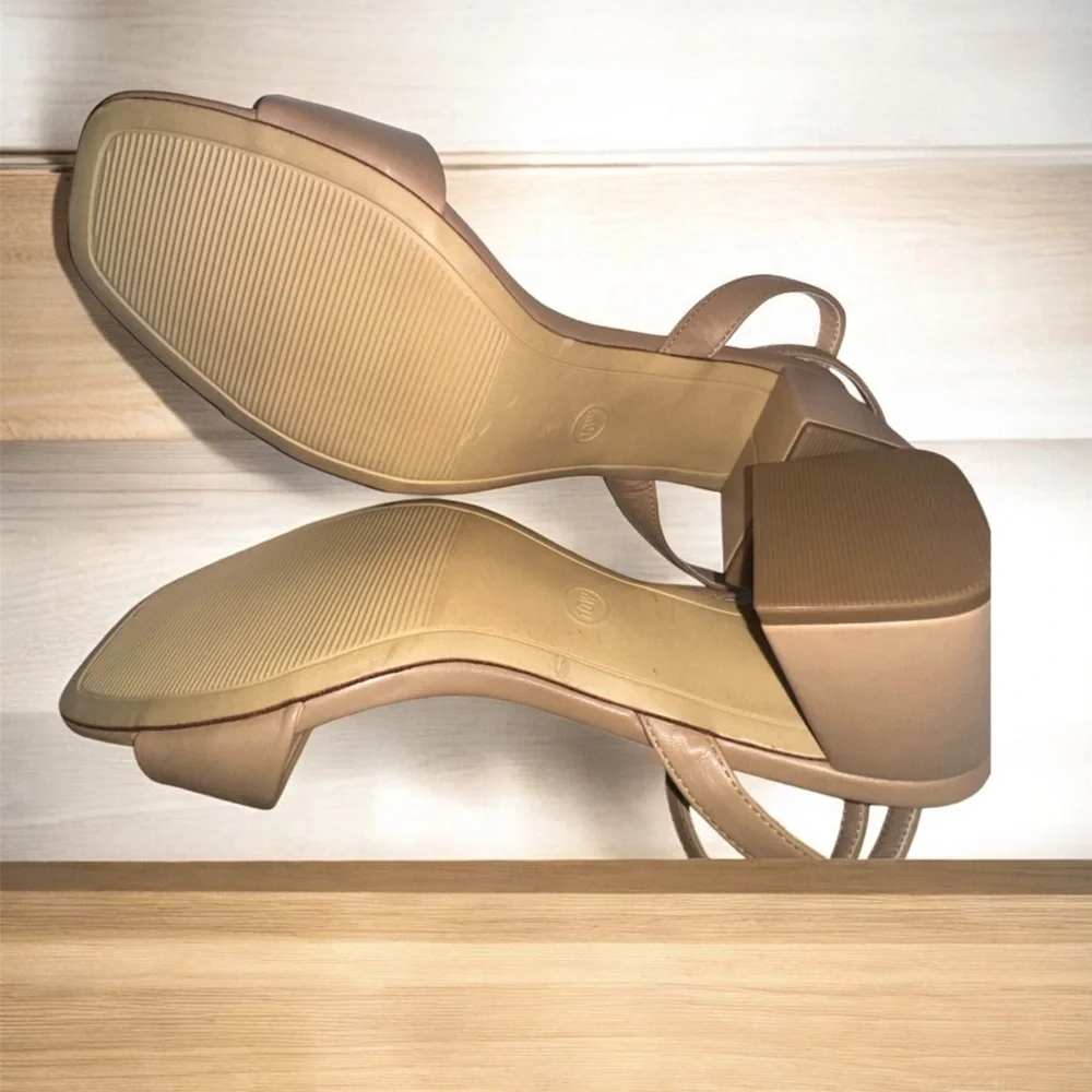 A New Day Beige Heeled Sandals size 10 #14
